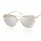 2016 Newest Brand Designer Cat Eye Mirror  Sunglasses Women Twin-Beams Stylish Lady Flat Plane New UV400 Fashion Sun Glasses Hot