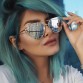 CandisGy Cat eye Women Sunglasses 2016 New Brand Design Mirror Flat Rose Gold Vintage Cateye Fashion sun glasses lady Eyewear
